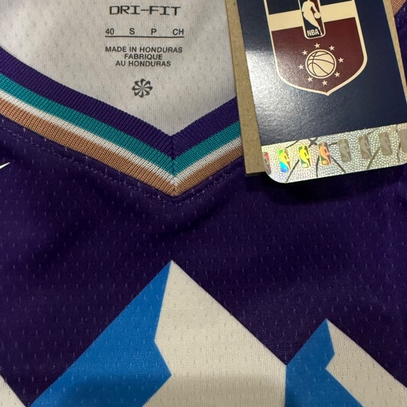 Nike NBA Jordan JAZZ BASKETBALL Purple Jersey City Edition Size S NWT - Picture 4 of 10